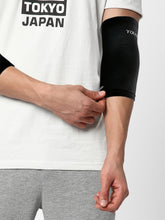 Young Wings Antibacterial Bamboo Fabric Elbow Protector for Unisex- Pack of 2 Pairs, colour: Black